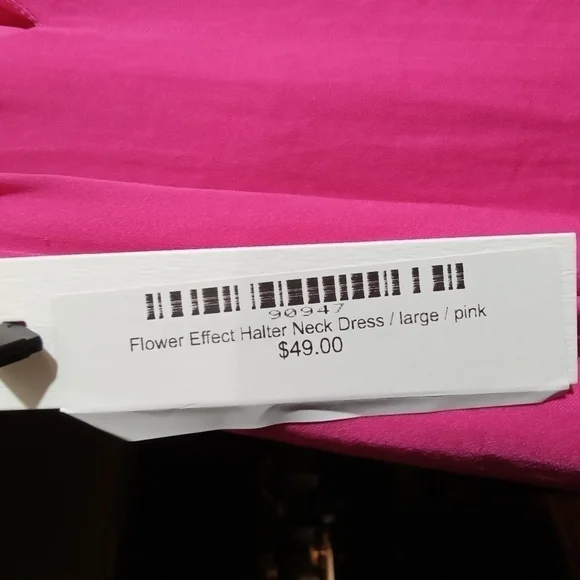 Pink Naked Zebra LG Halter Dress NWT - Picture 8 of 16